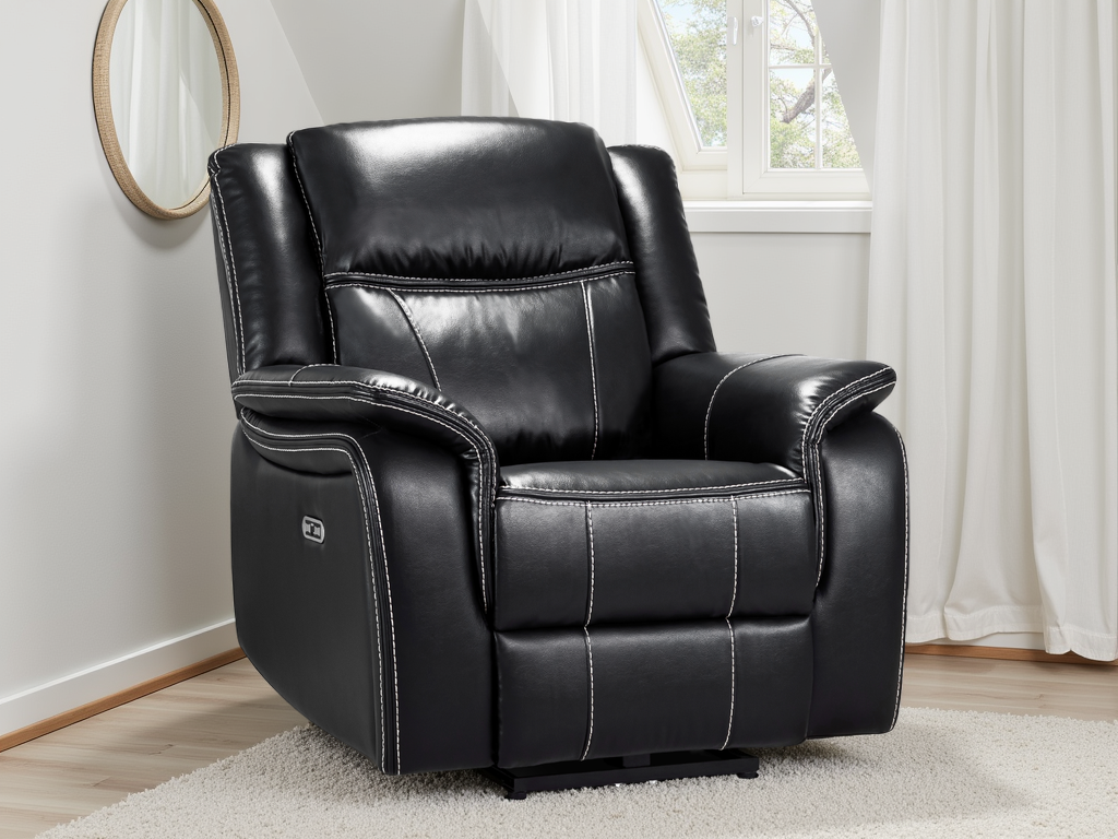 Galaxy Tech Electric Recliner Armchair Leather
