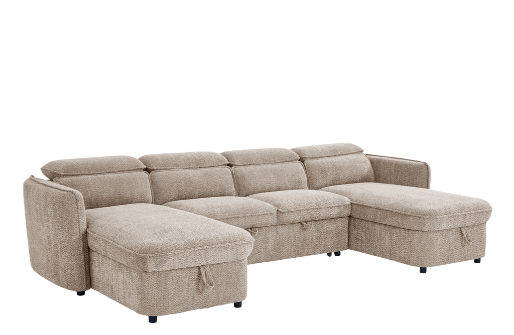 Zeus U-Shape Corner Sofa Bed with Storage Large