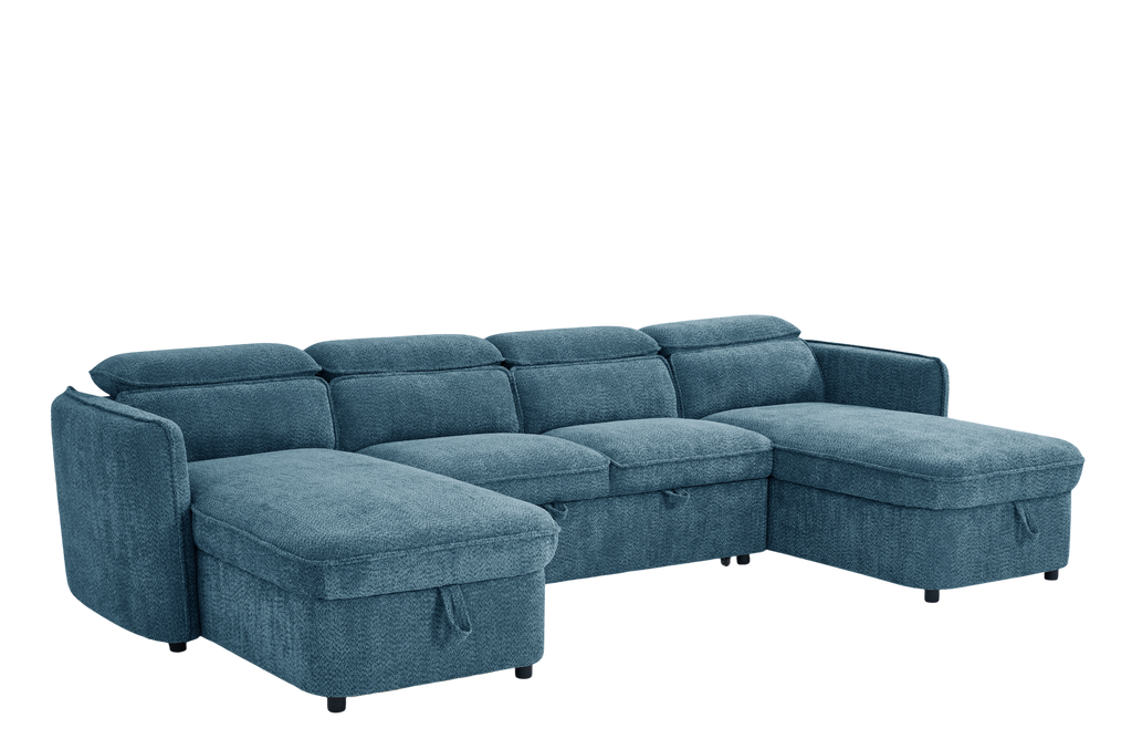 Zeus U-Shape Corner Sofa Bed with Storage Large