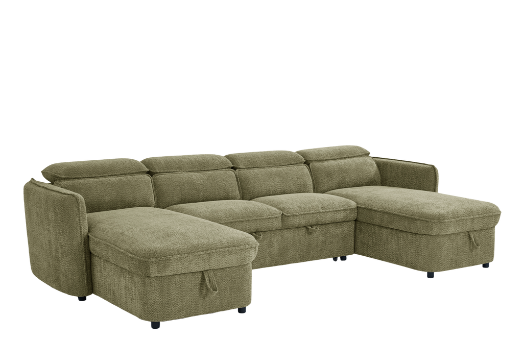 Zeus U-Shape Corner Sofa Bed with Storage Large