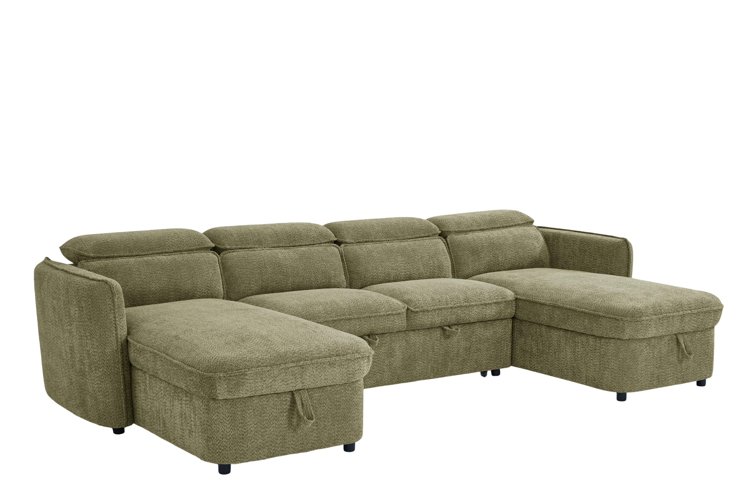 Zeus U-Shape Corner Sofa Bed with Storage Large