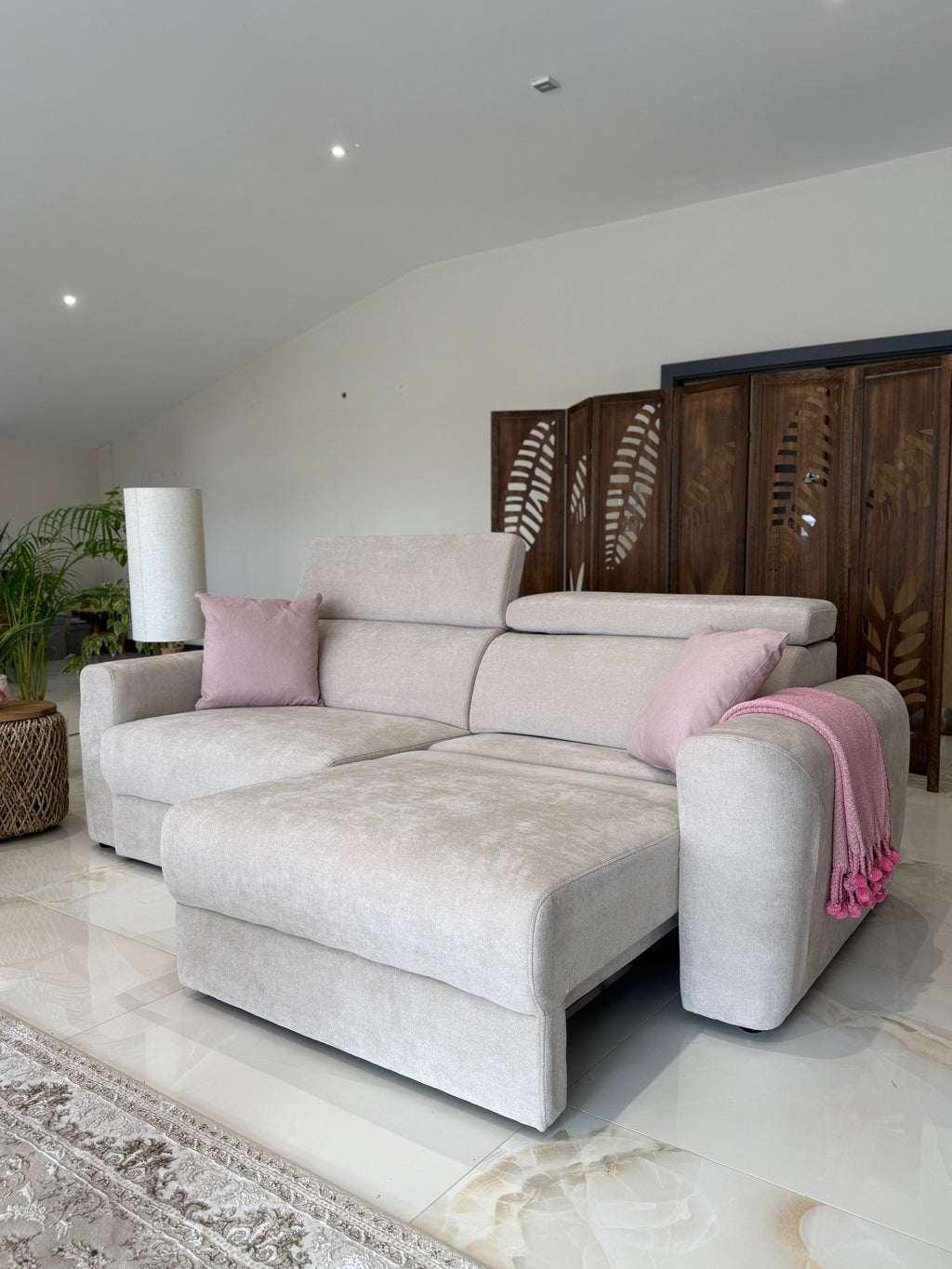 Electric Slider Sofa Bed 3 Seater Drift - Beige