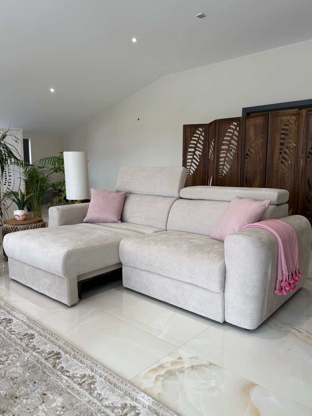 Electric Slider Sofa Bed 3 Seater Drift - Beige