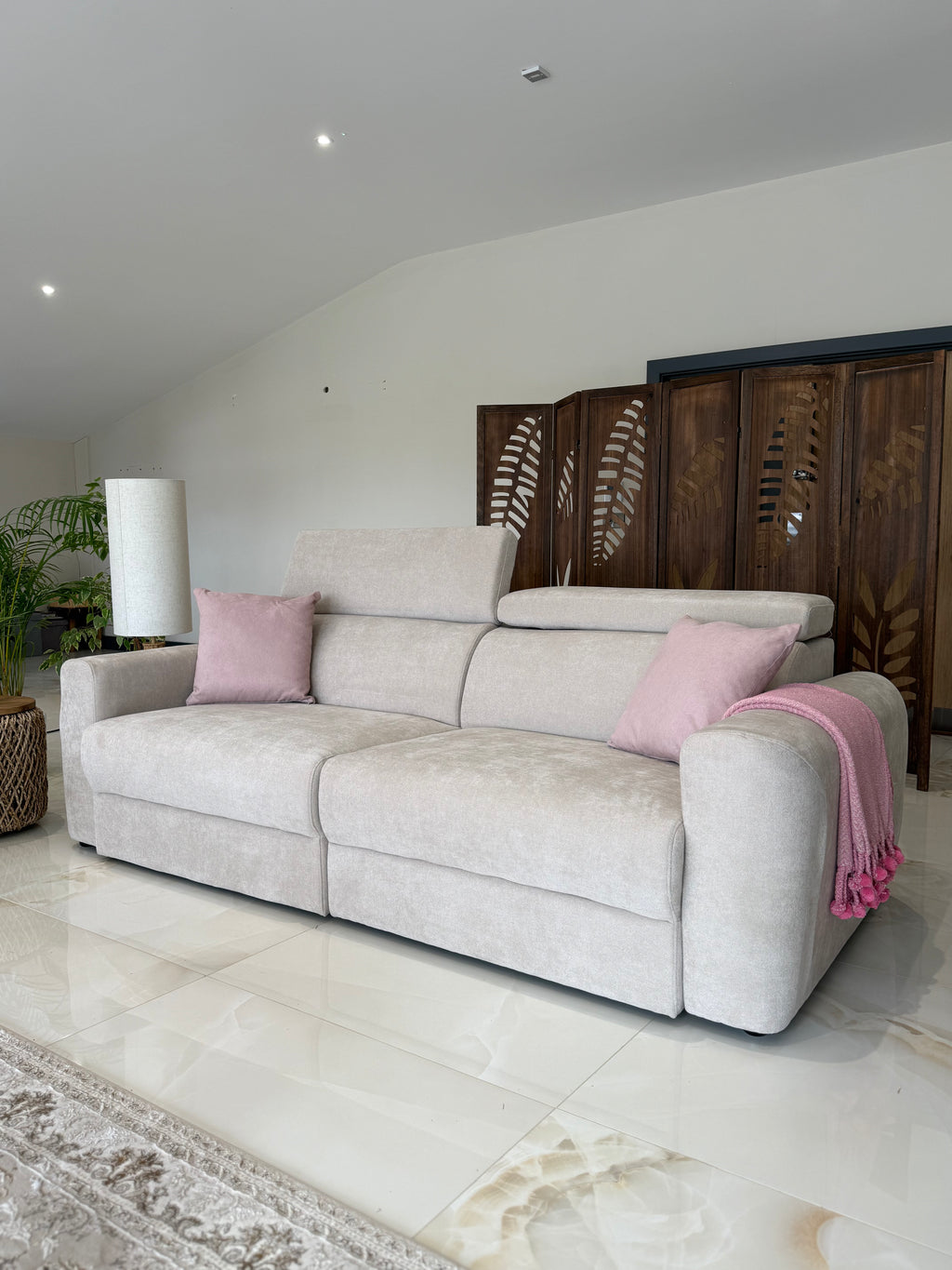 Electric Slider Sofa Bed 3 Seater Drift - Beige