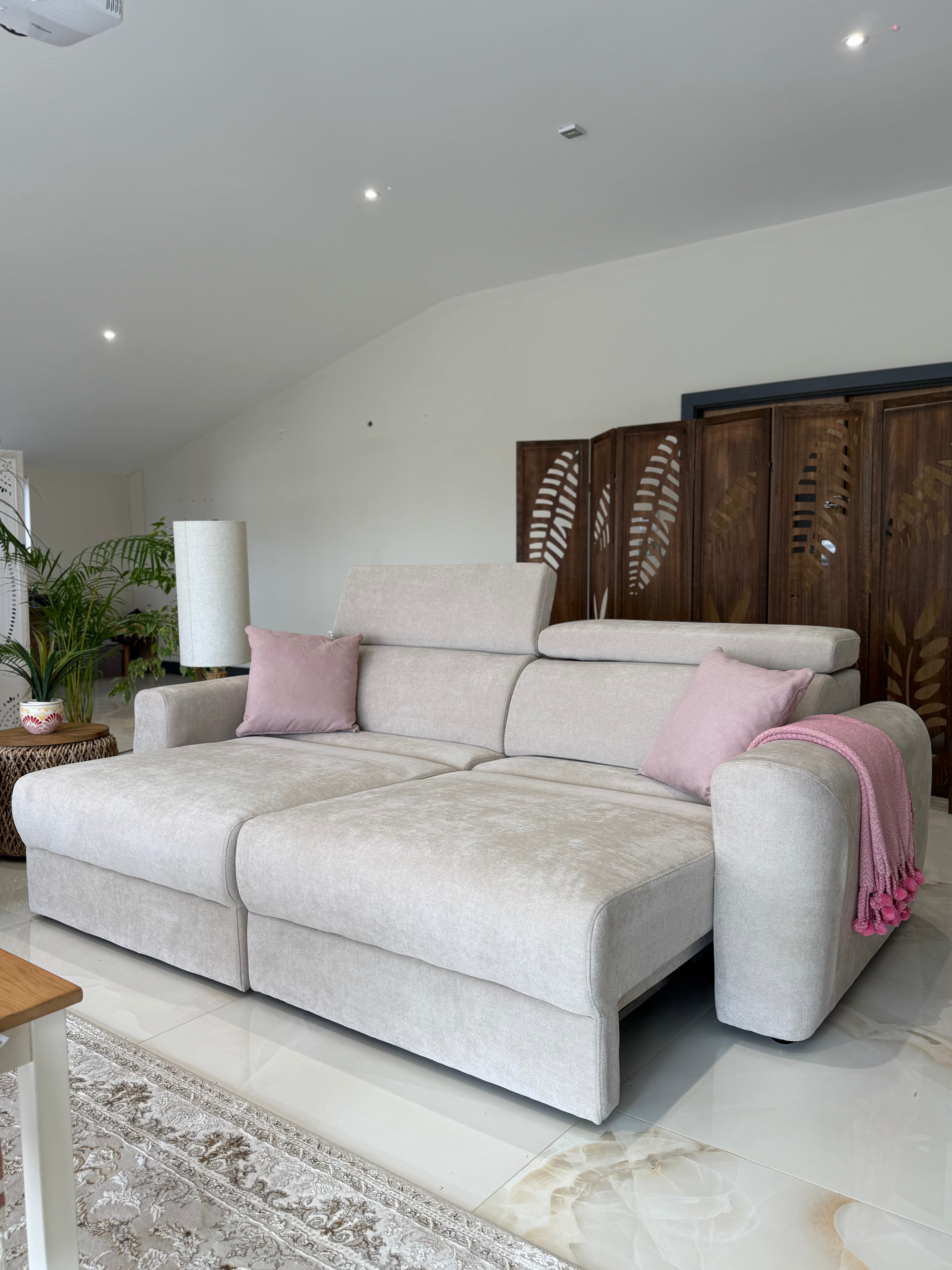 Electric Slider Sofa Bed 3 Seater Drift - Beige