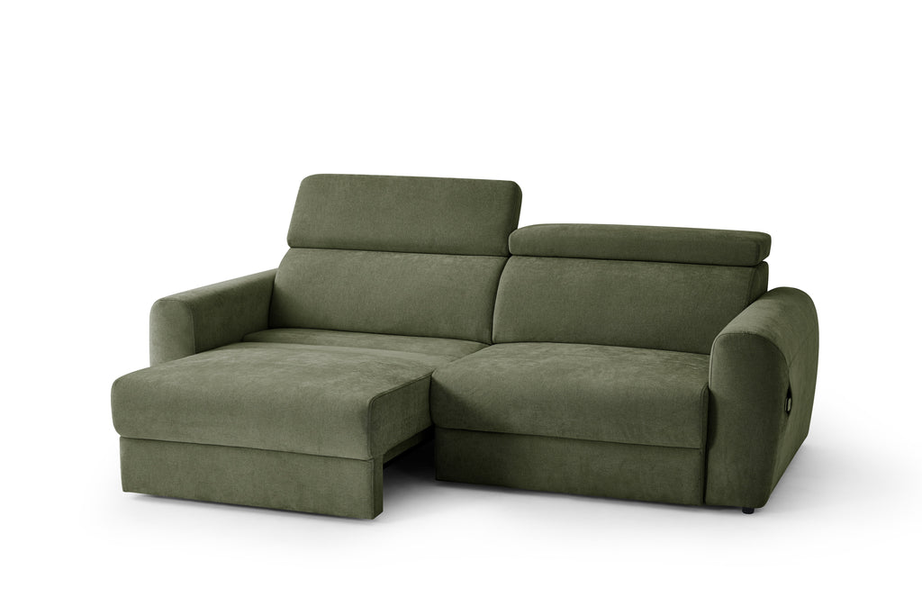 Electric Slider Sofa Bed 3 Seater Drift - Green