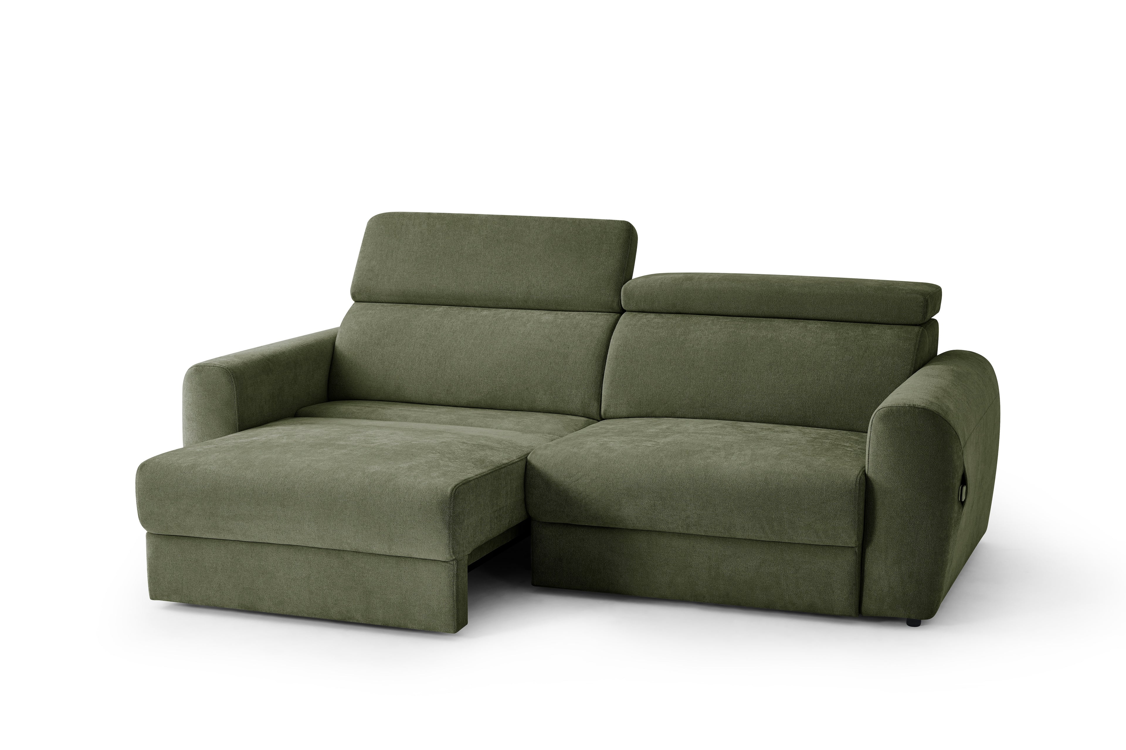 Electric Slider Sofa Bed 3 Seater Drift - Green