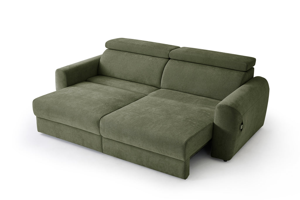 Electric Slider Sofa Bed 3 Seater Drift - Green