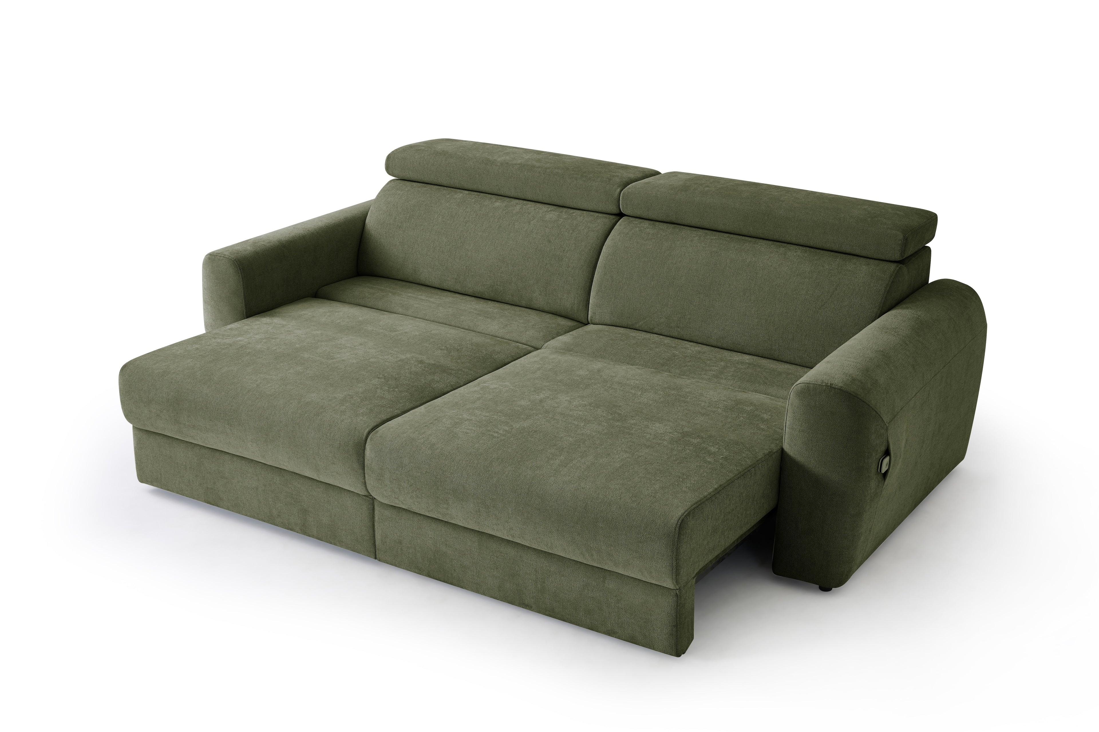 Electric Slider Sofa Bed 3 Seater Drift - Green