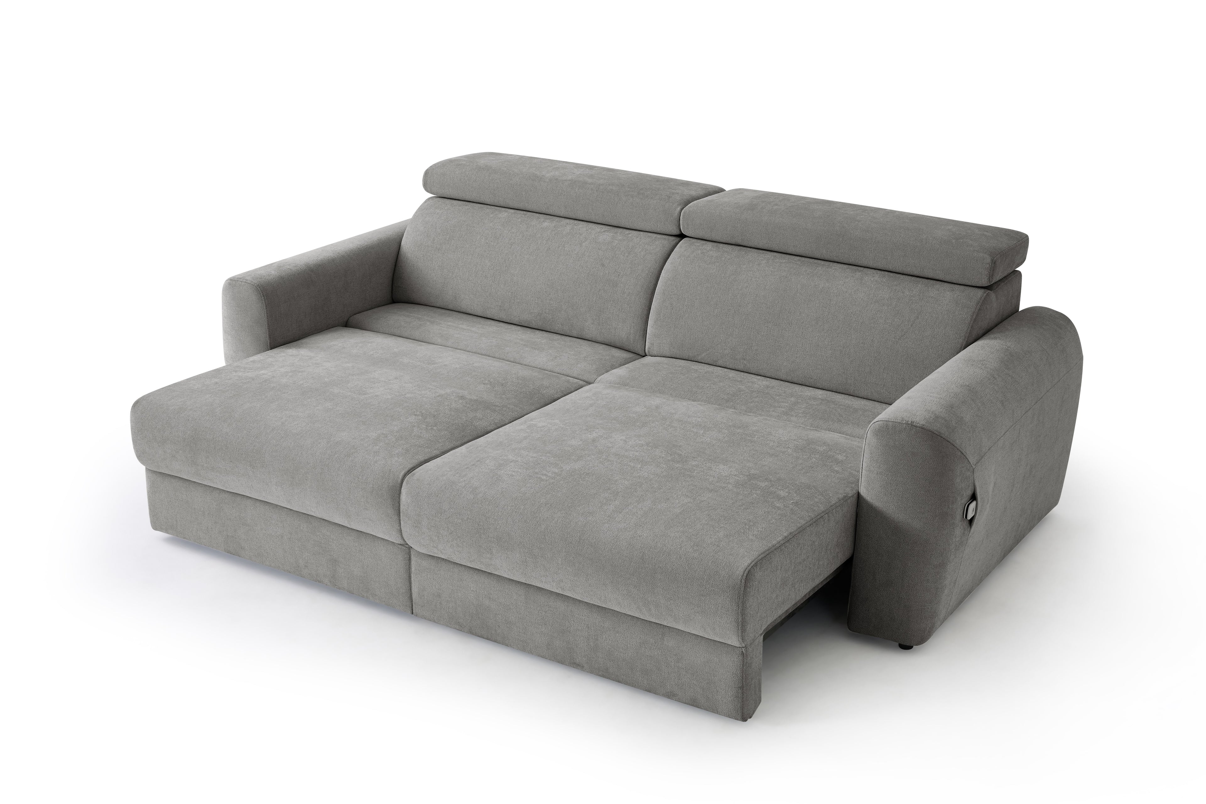 Electric Slider Sofa Bed 3 Seater Drift - Grey