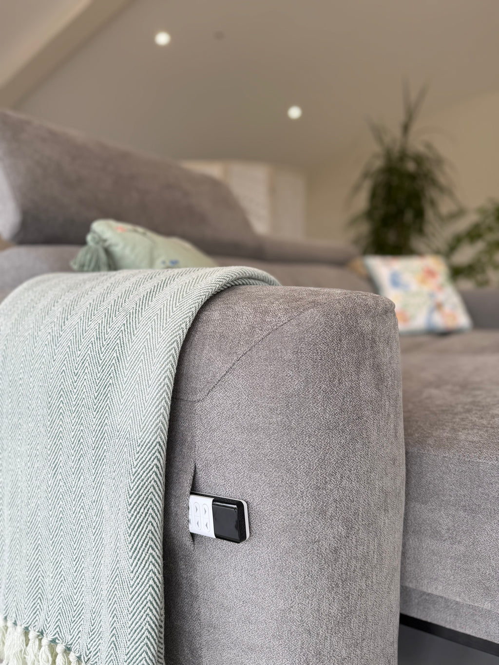 Electric Slider Sofa Bed 3 Seater Drift - Grey
