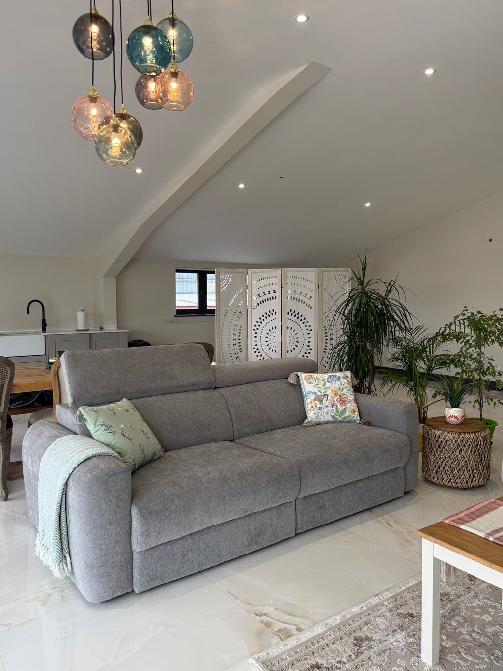 Electric Slider Sofa Bed 3 Seater Drift - Grey