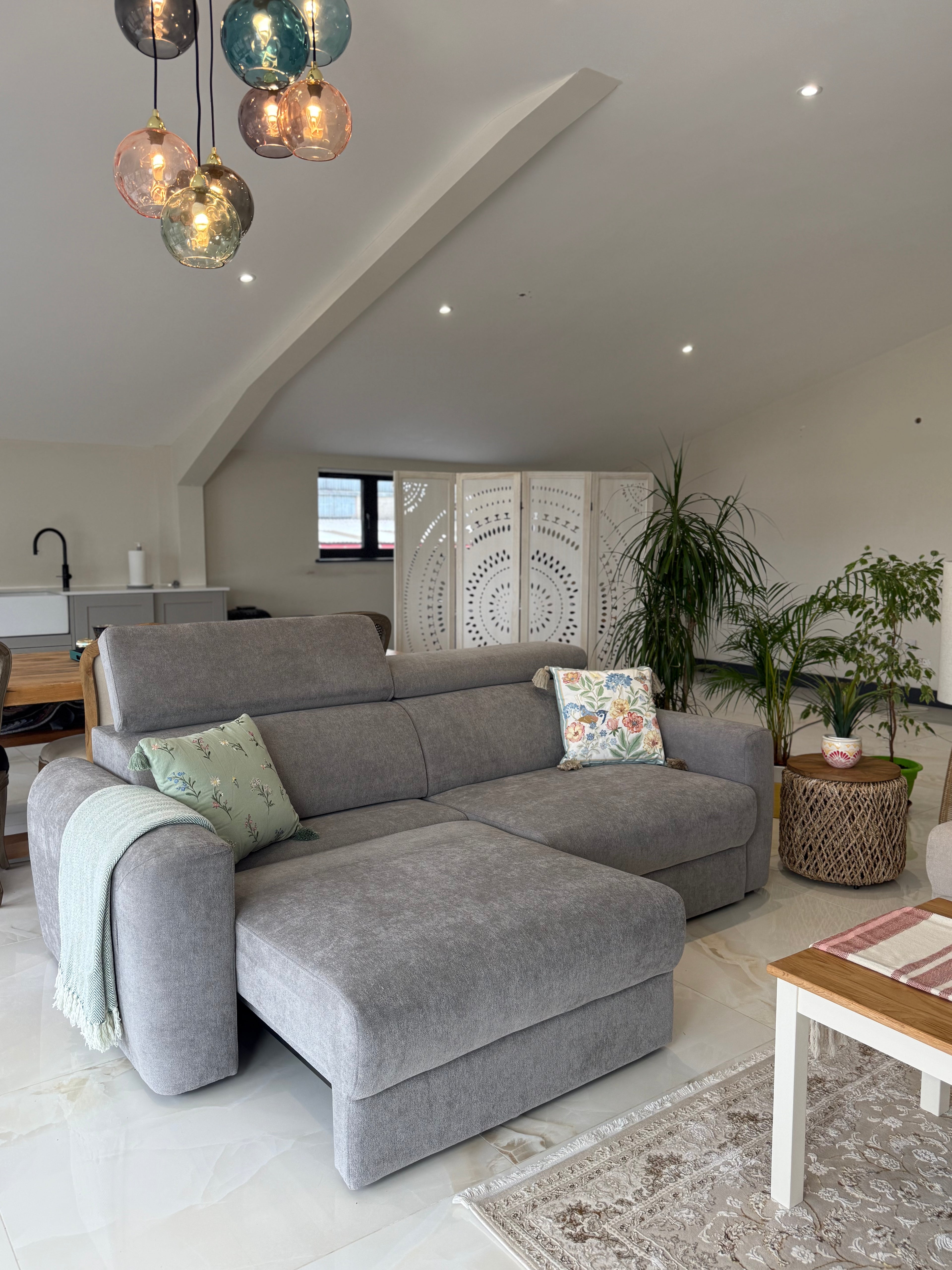 Electric Slider Sofa Bed 3 Seater Drift - Grey