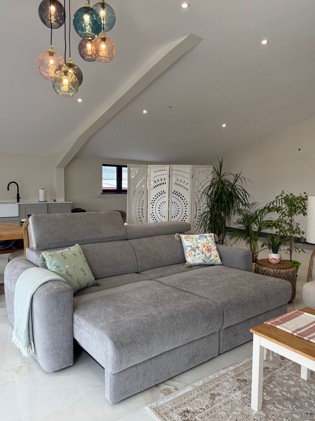 Electric Slider Sofa Bed 3 Seater Drift - Grey