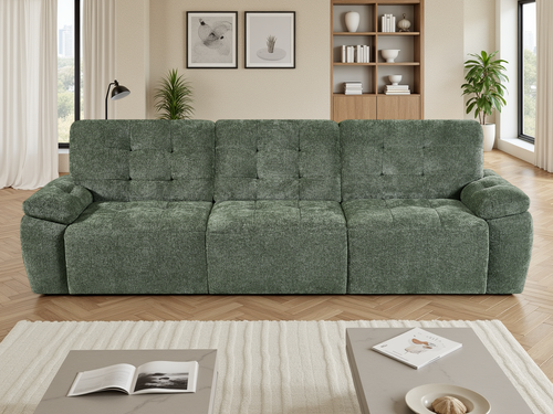 Electric Slider Sofa Bed 3 Seater Astra - Green