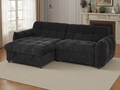 Fabio Sofa Bed Universal Corner - Black