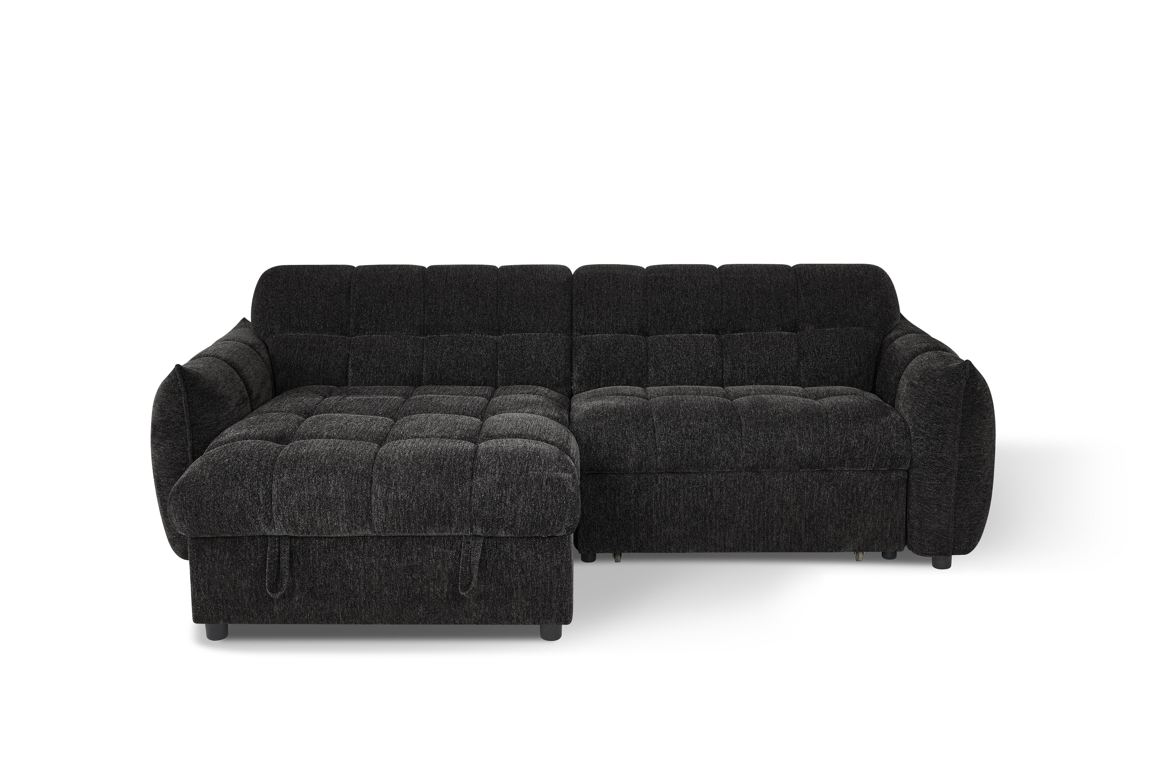 Fabio Sofa Bed Universal Corner - Black