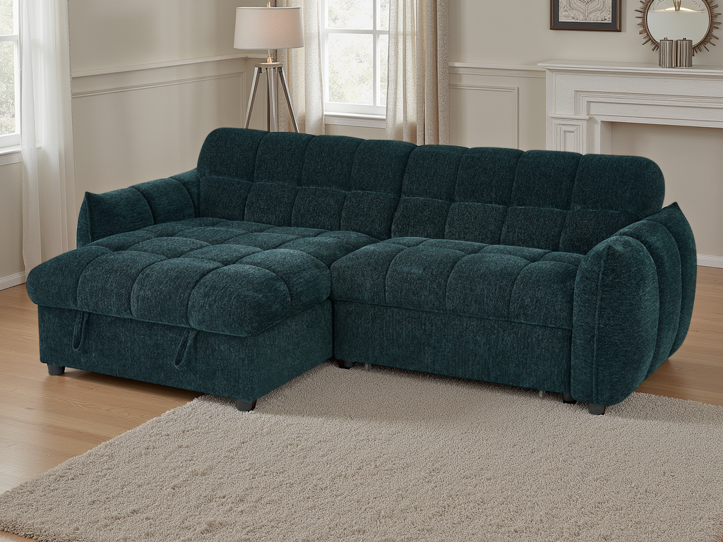 Fabio Sofa Bed Universal Corner - Teal