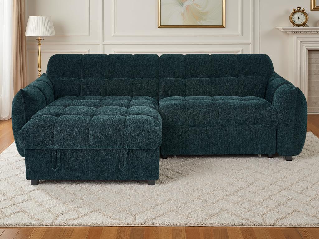 Fabio Sofa Bed Universal Corner - Teal