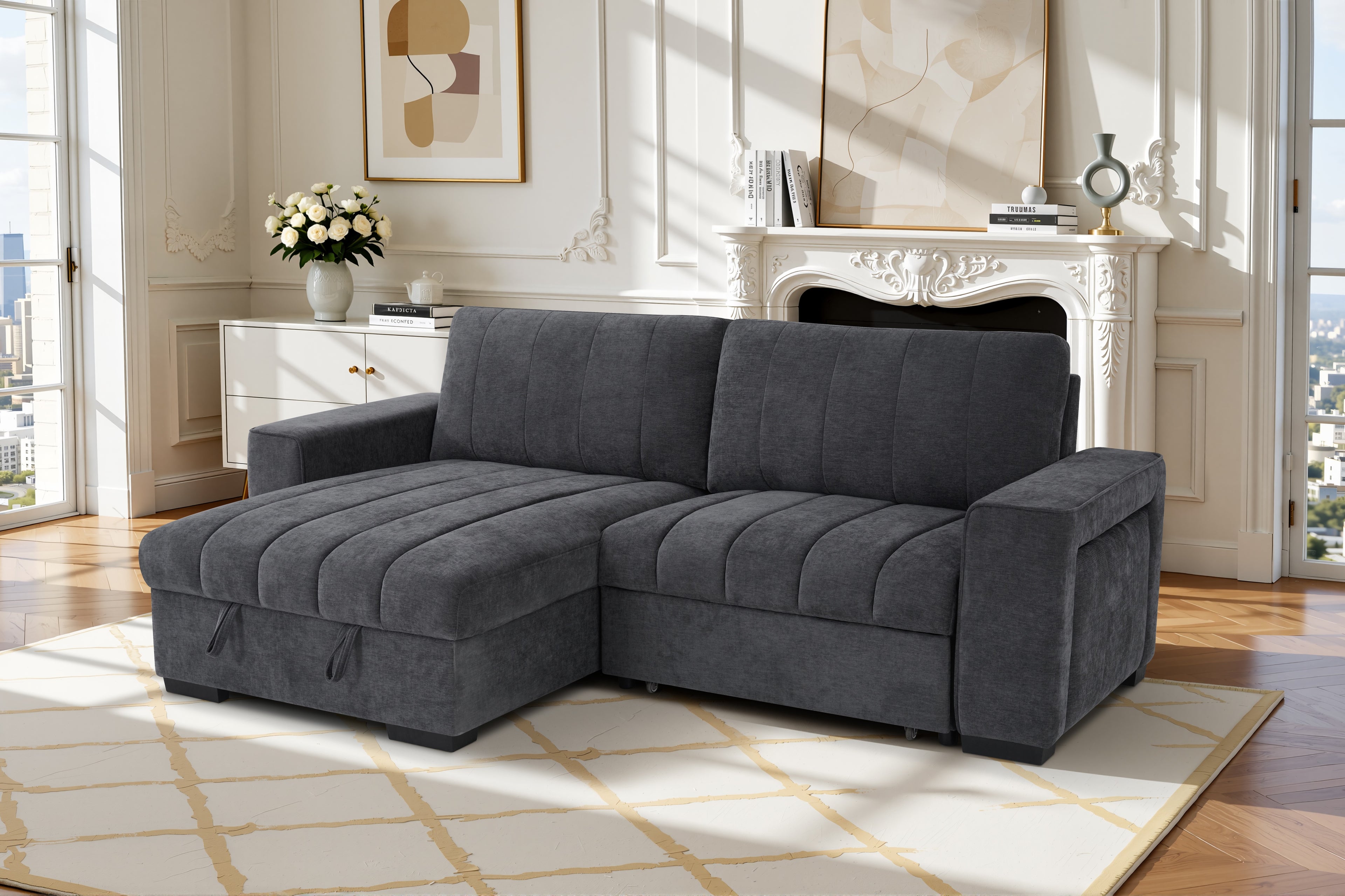 Fontus Sofabed Grey Universal Corner - Grey