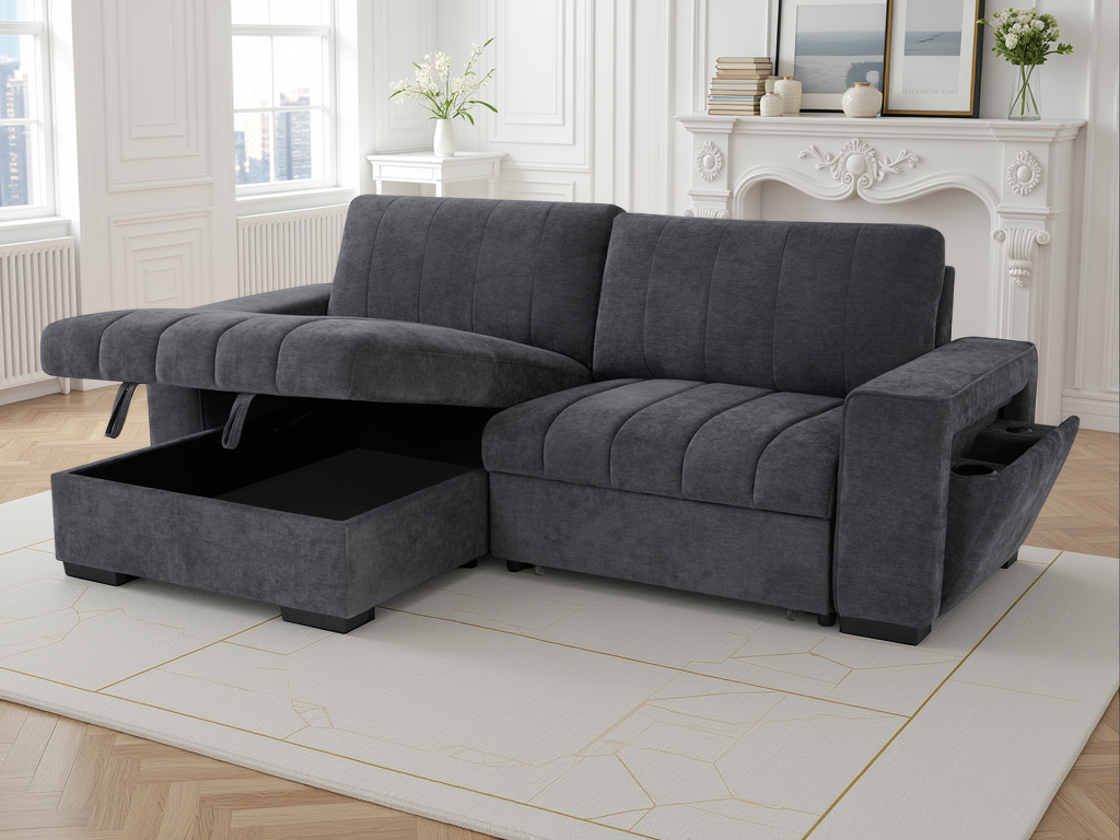 Fontus Sofabed Grey Universal Corner - Grey
