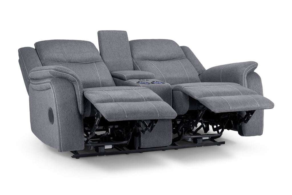 Solar Tech Electric Recliner 2 Seater Fabric