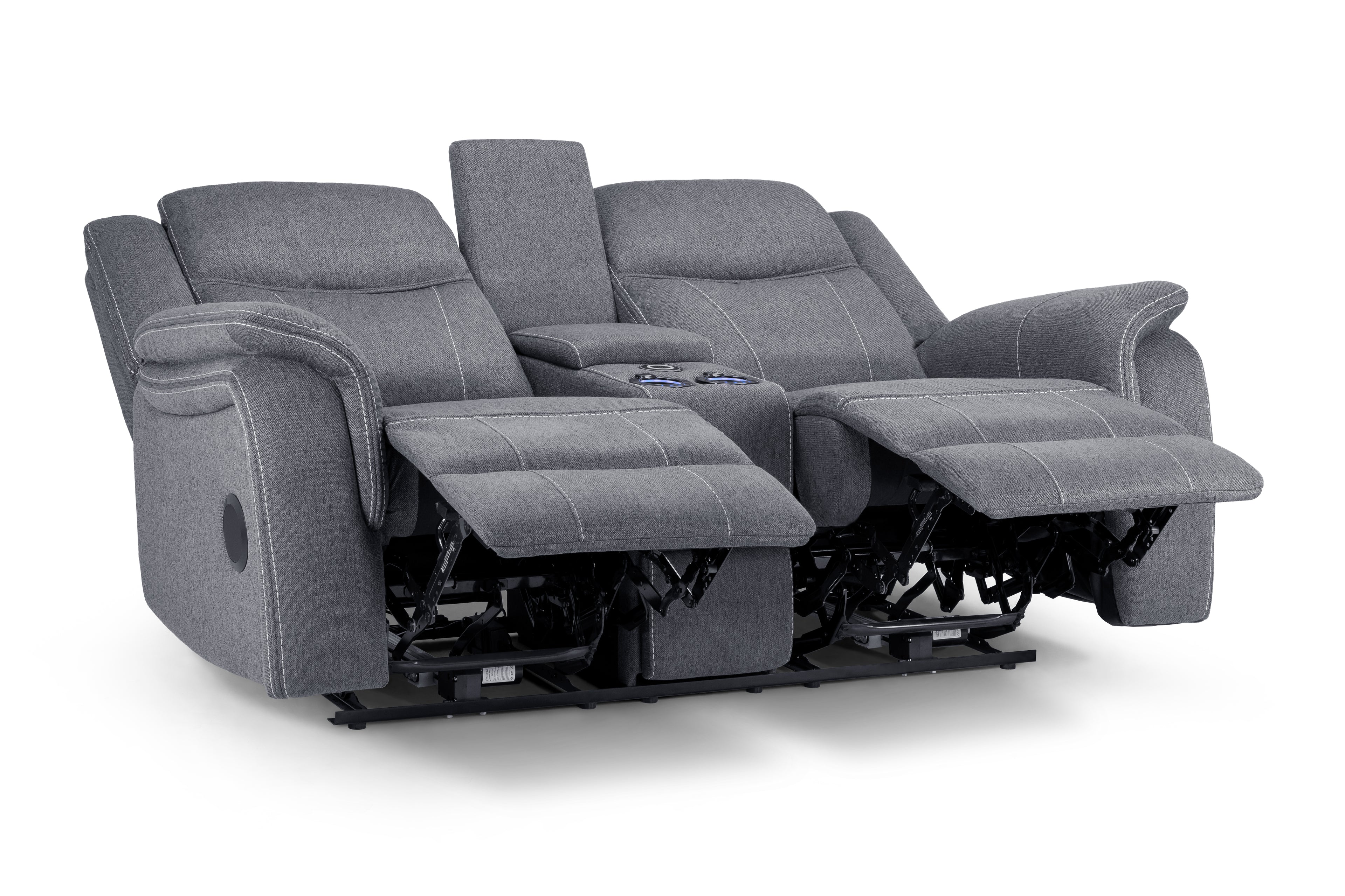 Solar Tech Electric Recliner 2 Seater Fabric