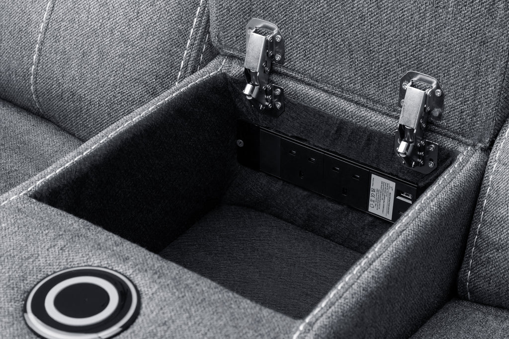 Solar Tech Electric Recliner 2 Seater Fabric