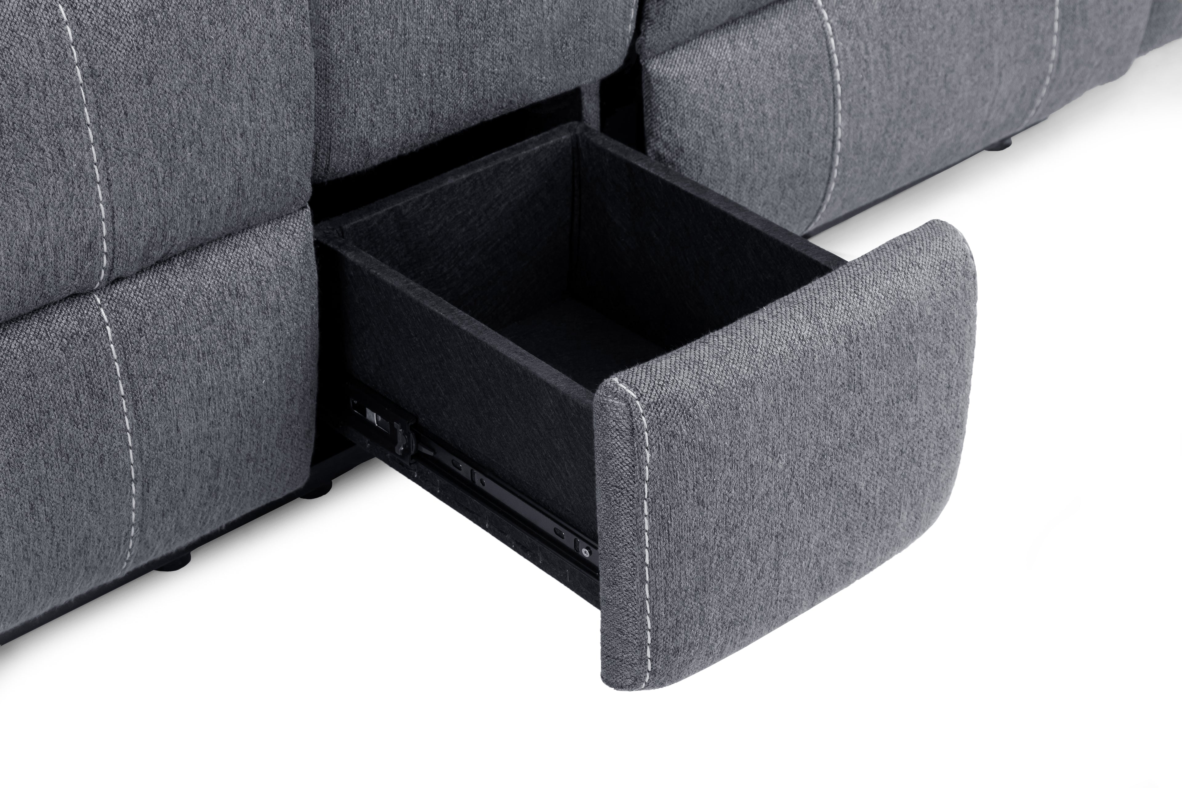 Solar Tech Electric Recliner 2 Seater Fabric