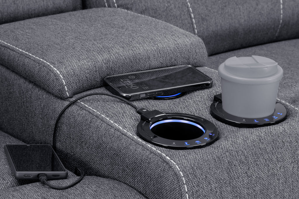 Solar Tech Electric Recliner 2 Seater Fabric
