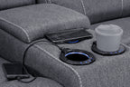 Solar Tech Electric Recliner 2 Seater Fabric