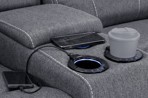 Galaxy Tech Electric Recliner 2 Seater Fabric