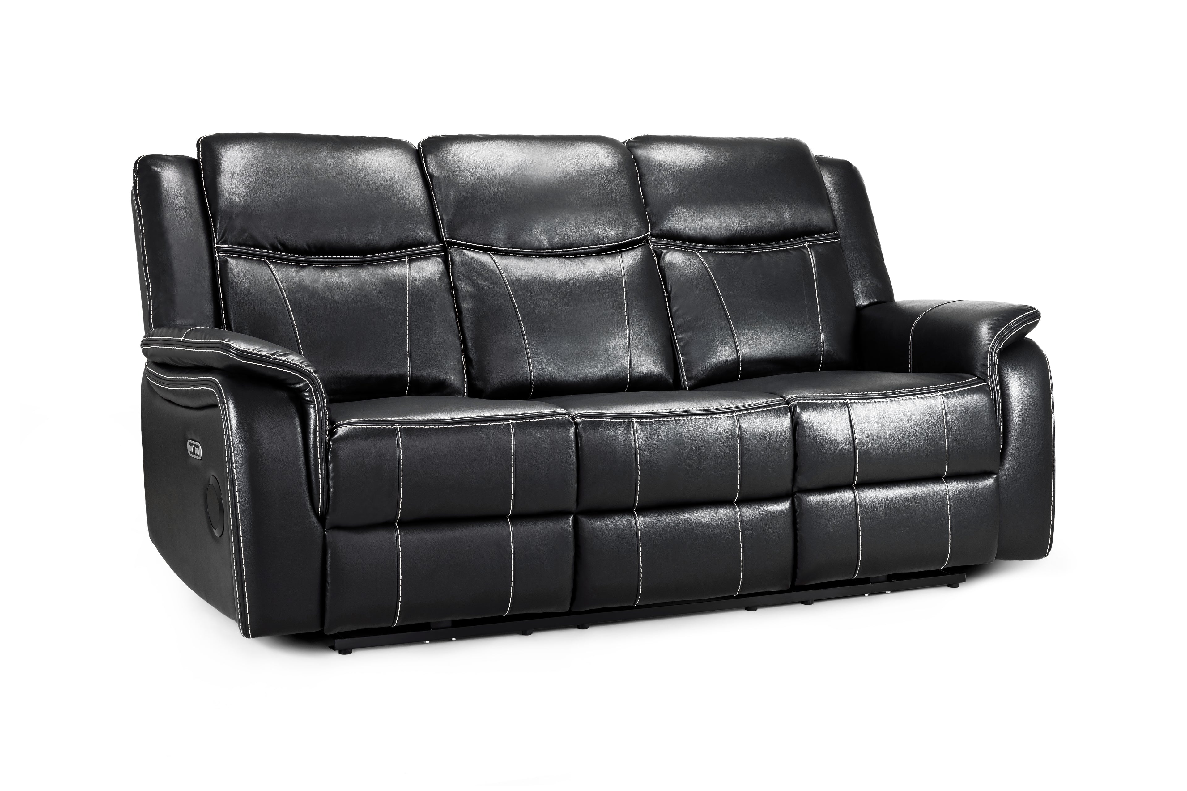 Solar Tech Electric Recliner 3 Seater Leather