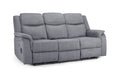 Solar Tech Electric Recliner 3 Seater Fabric