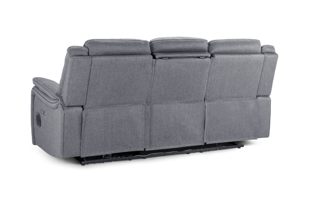 Solar Tech Electric Recliner 3 Seater Fabric