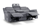Solar Tech Electric Recliner 3 Seater Fabric