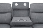 Solar Tech Electric Recliner 3 Seater Fabric