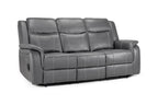 Solar Tech Electric Recliner 3 Seater Leather
