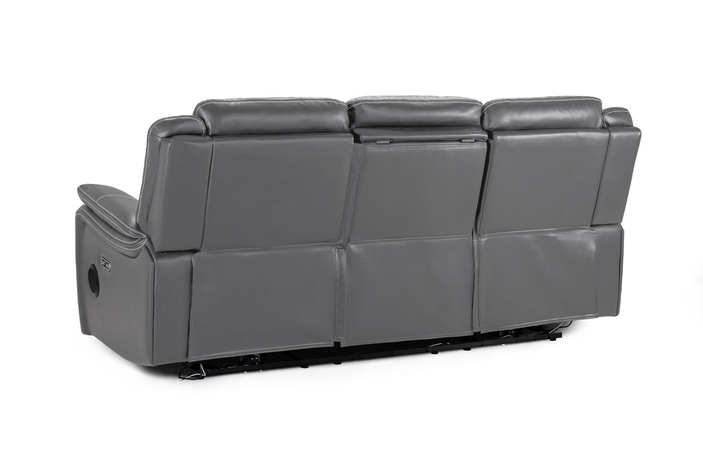 Solar Tech Electric Recliner 3 Seater Leather