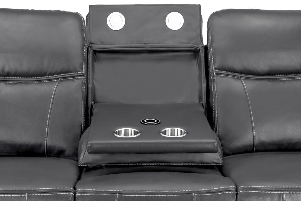 Solar Tech Electric Recliner 3 Seater Leather
