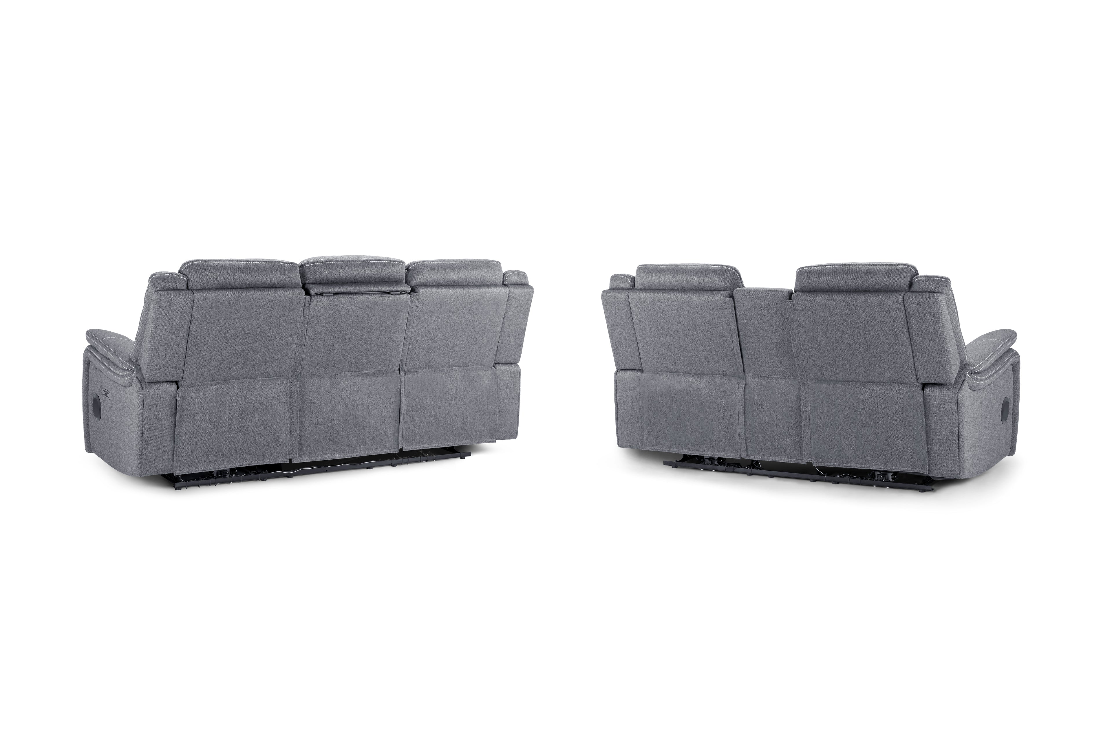 Solar Tech Electric Recliner Sofa Fabric 3+2 Set