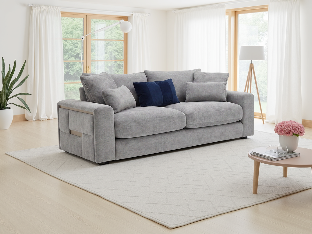 Saturn 3 Seater Sofa Fabric Living Room Couch