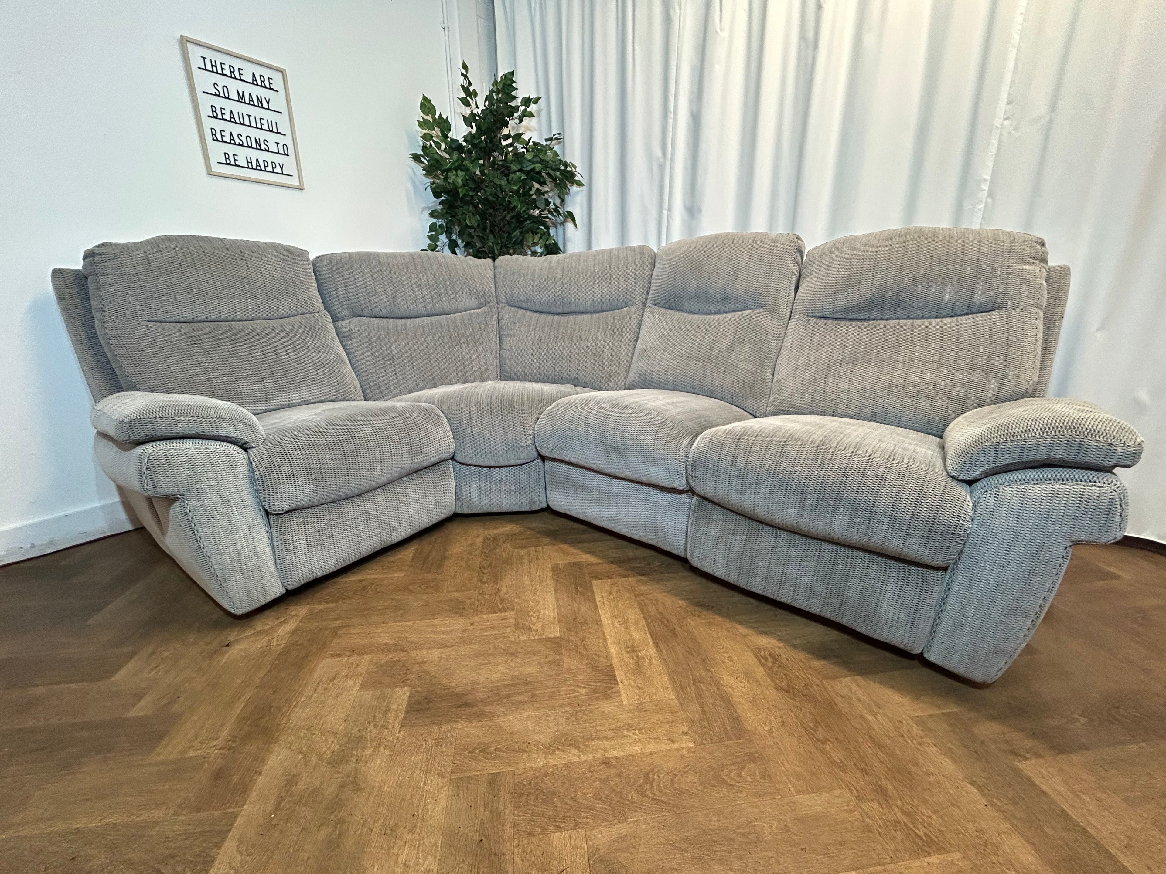 Grey Tweed Fabric La-Z-Boy Tamla, Manual Recliner