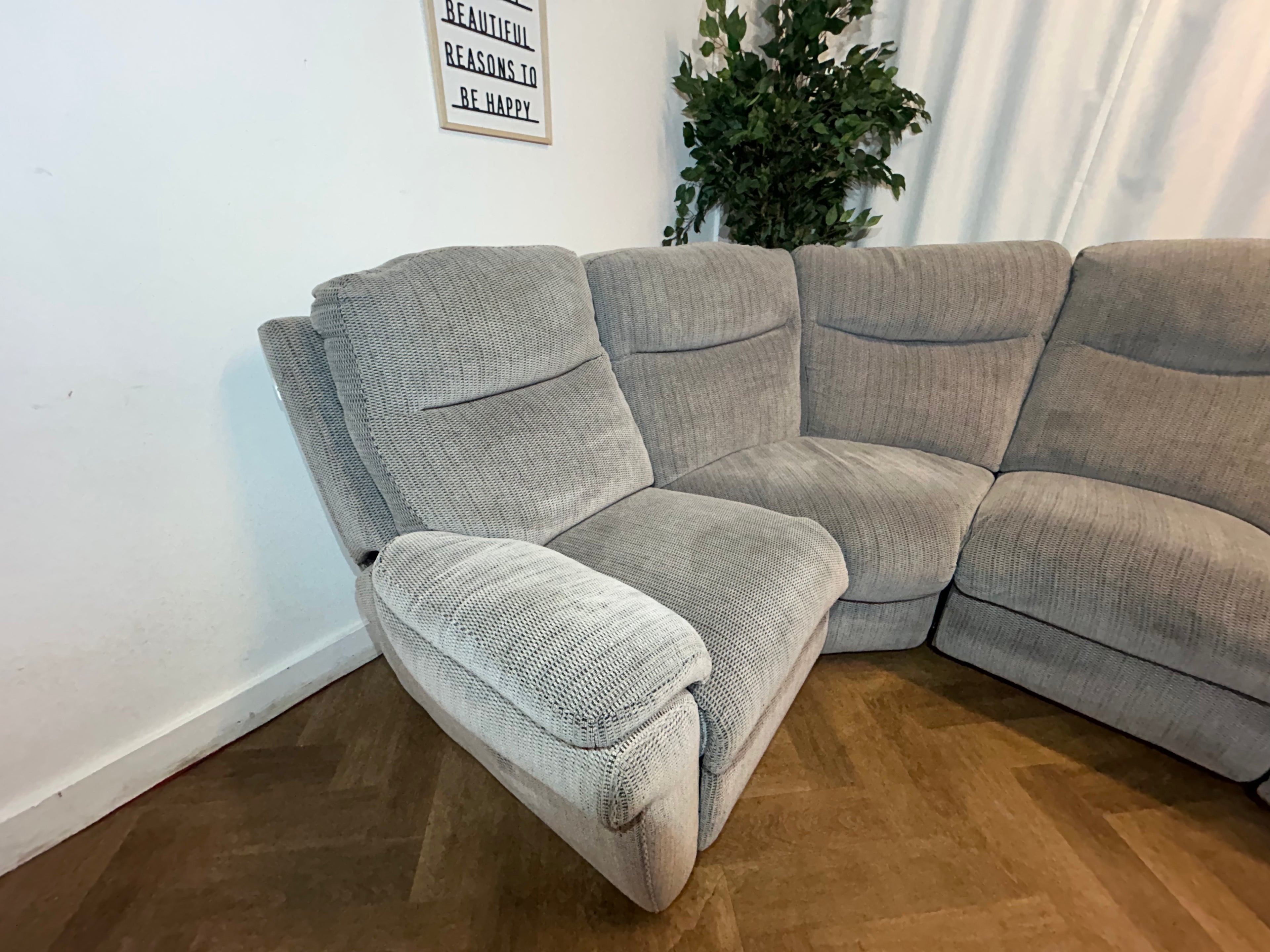 Grey Tweed Fabric La-Z-Boy Tamla, Manual Recliner