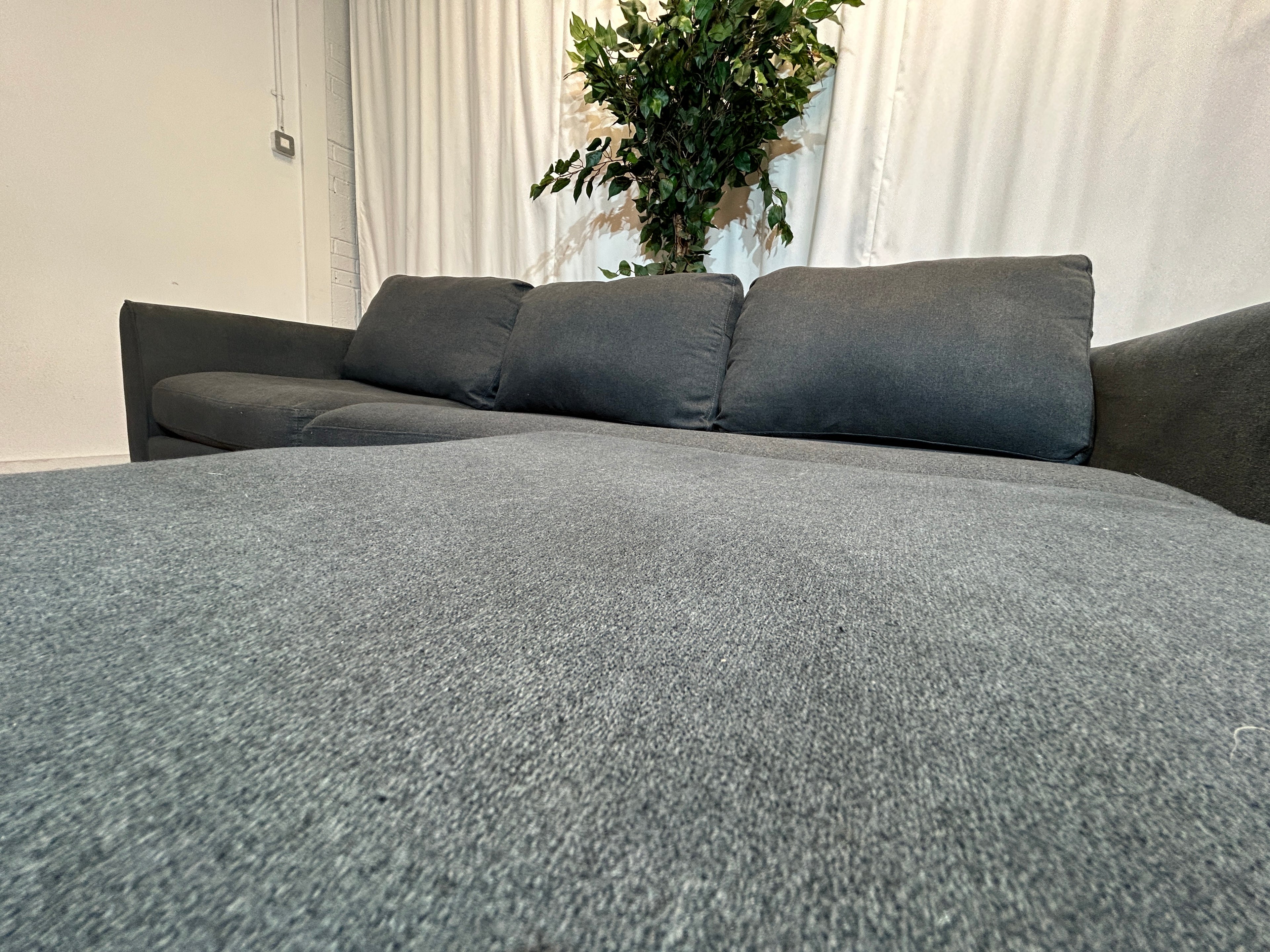 Dark Grey 3 Seater with Inter-changeable Ottoman