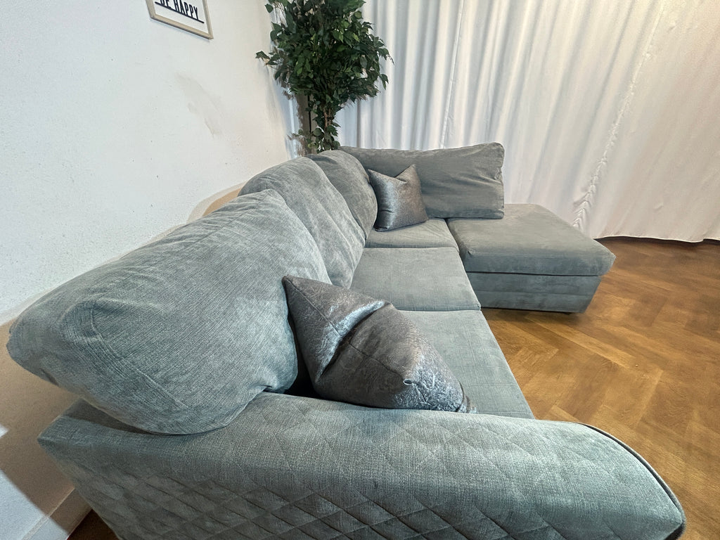 Grey Corner Sofa With left Hand Chaise