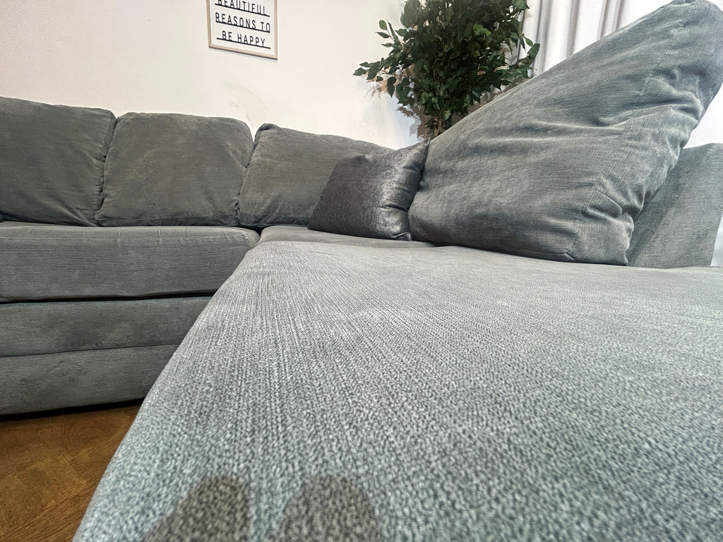 Grey Corner Sofa With left Hand Chaise
