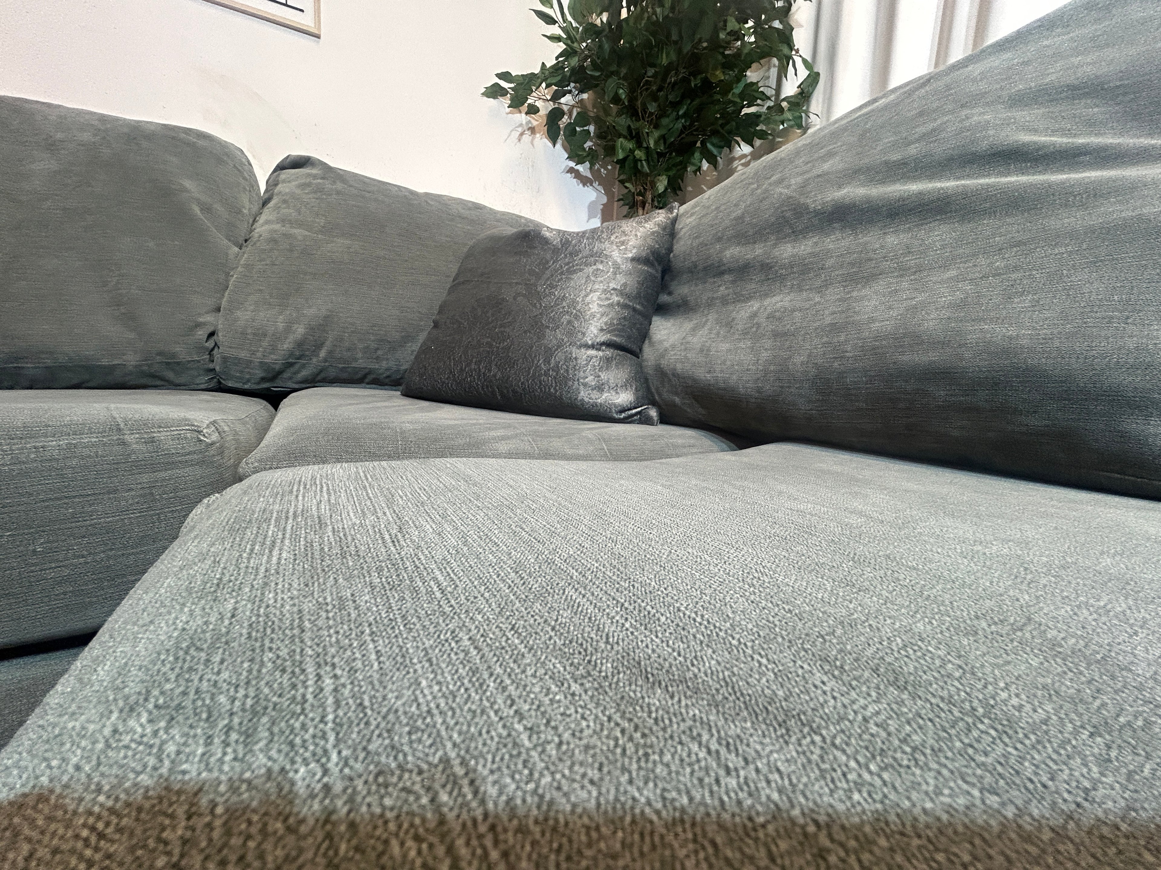 Grey Corner Sofa With left Hand Chaise
