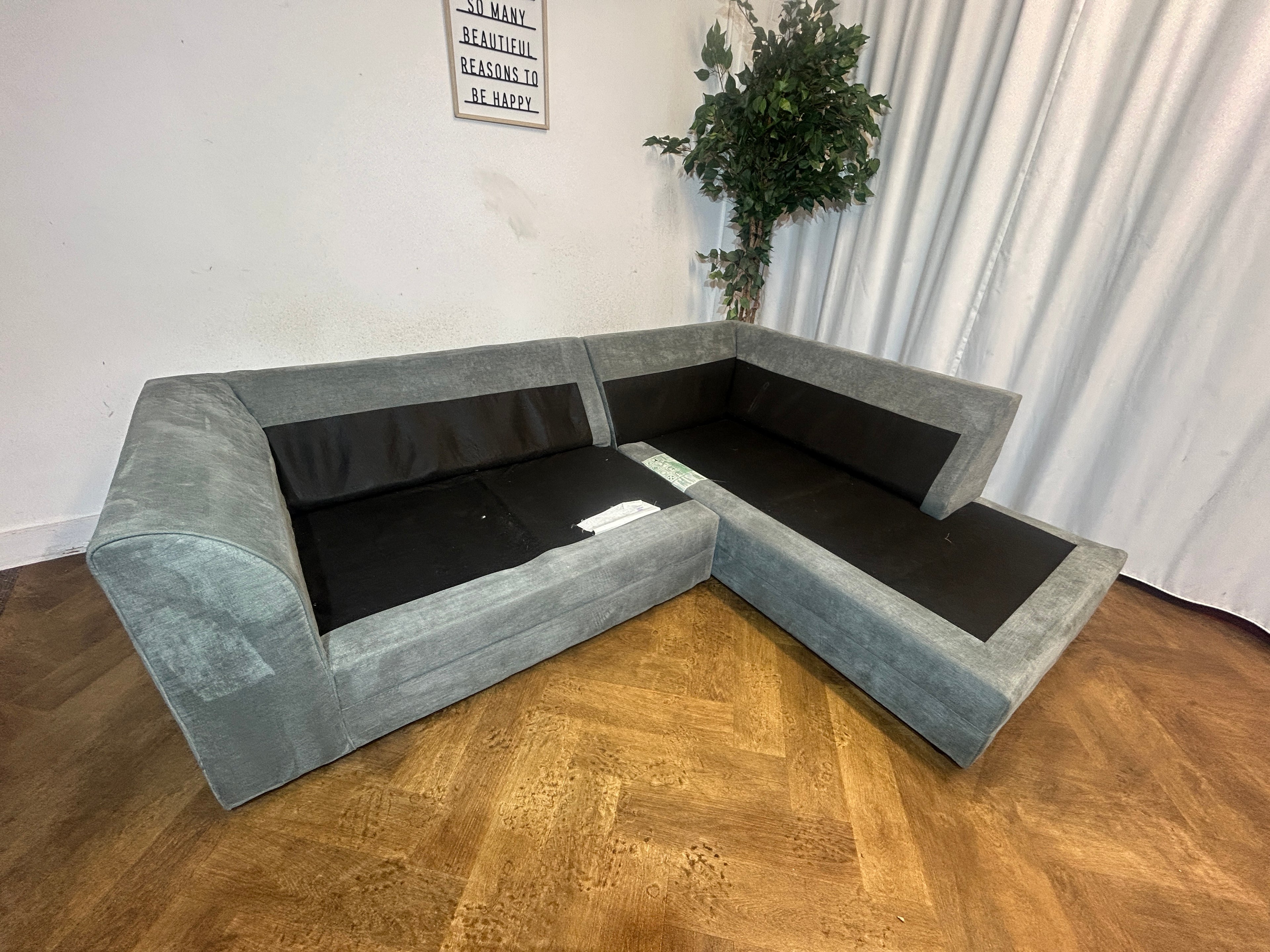 Grey Corner Sofa With left Hand Chaise