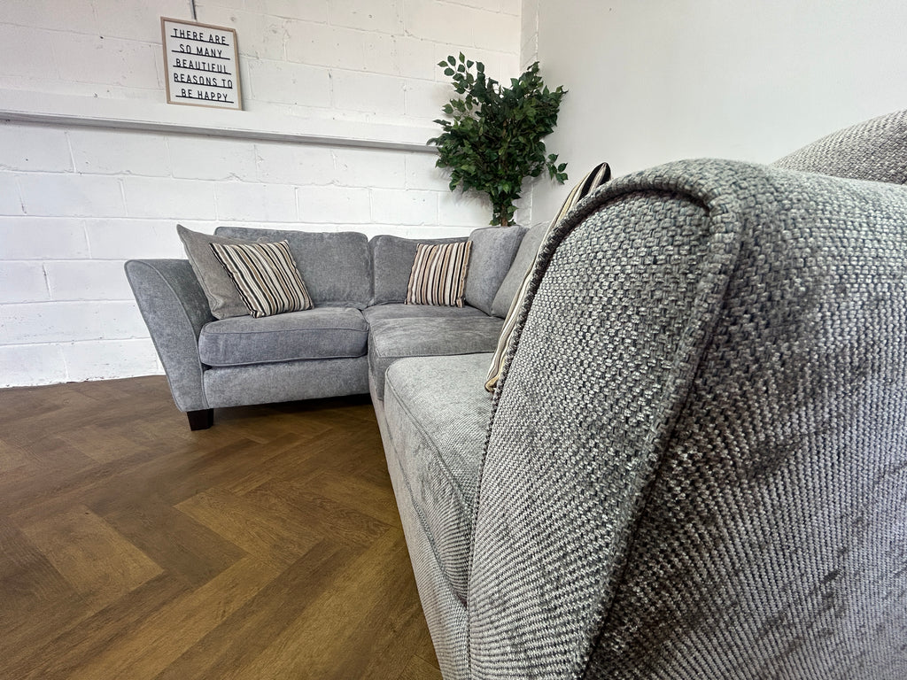 Near New Sofology Keswick Grey Corner Sofa, Right Hand Chaise